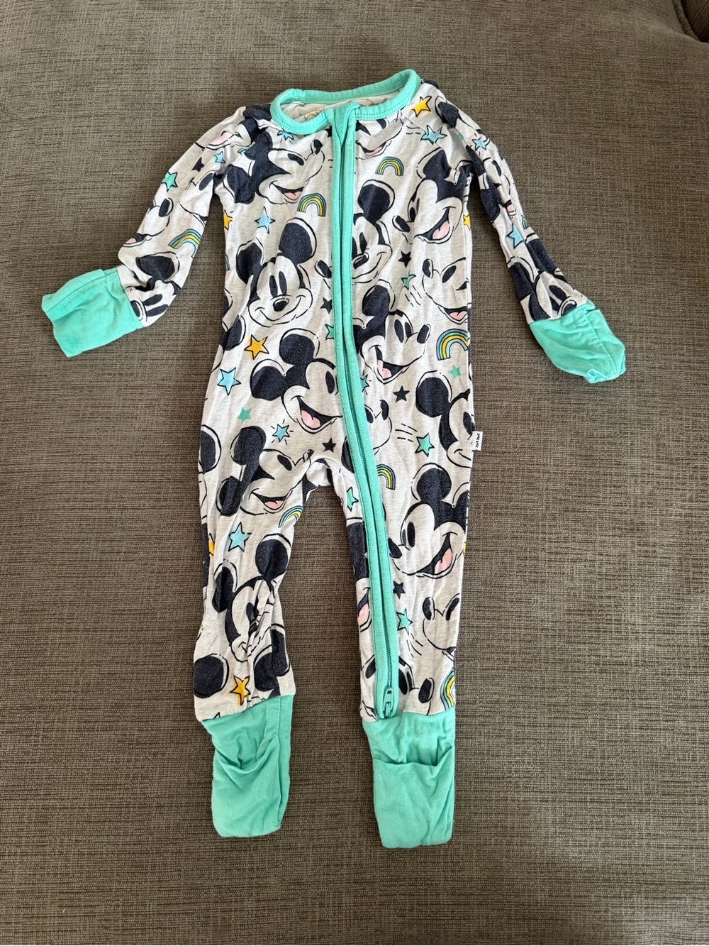 Disney little sleepies mickey forever zippy 0-3 months